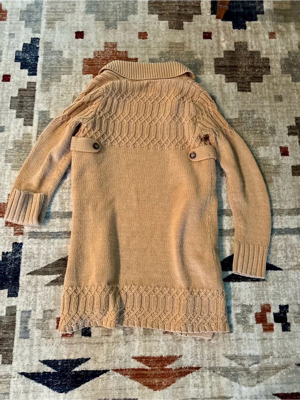 GAP Cream Cable Knit Button-Front Cardigan